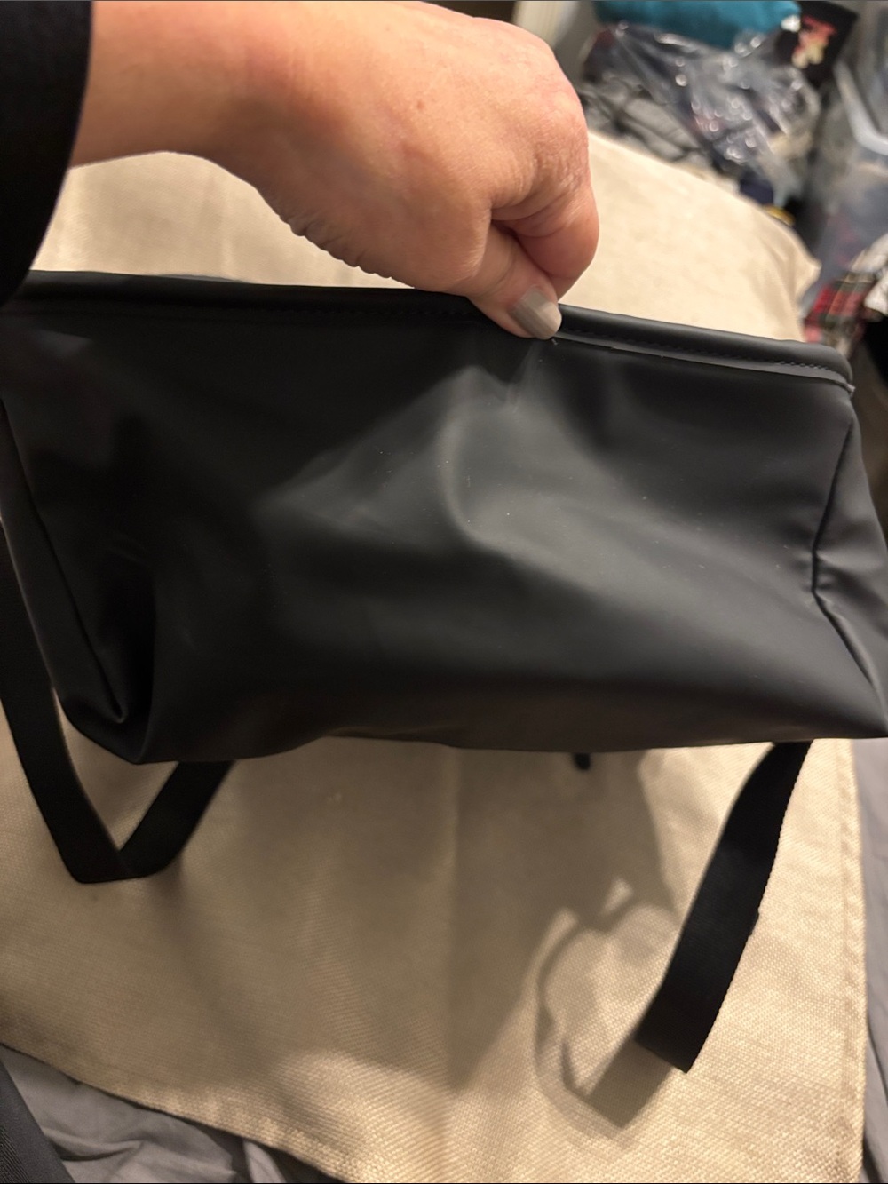 Zara Rubberized Flap Backpack - Picture 10 of 11